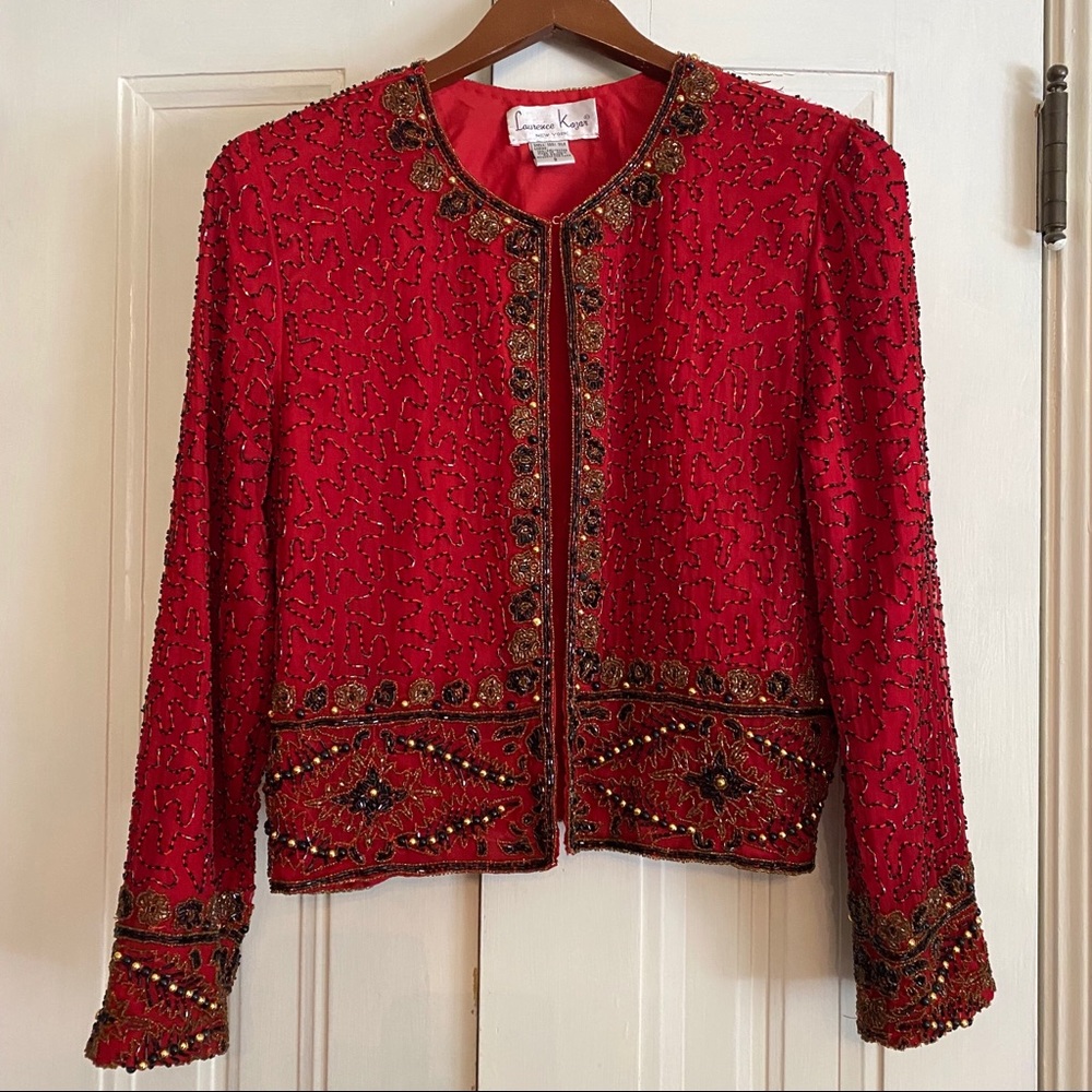 VINTAGE beaded formal evening jacket